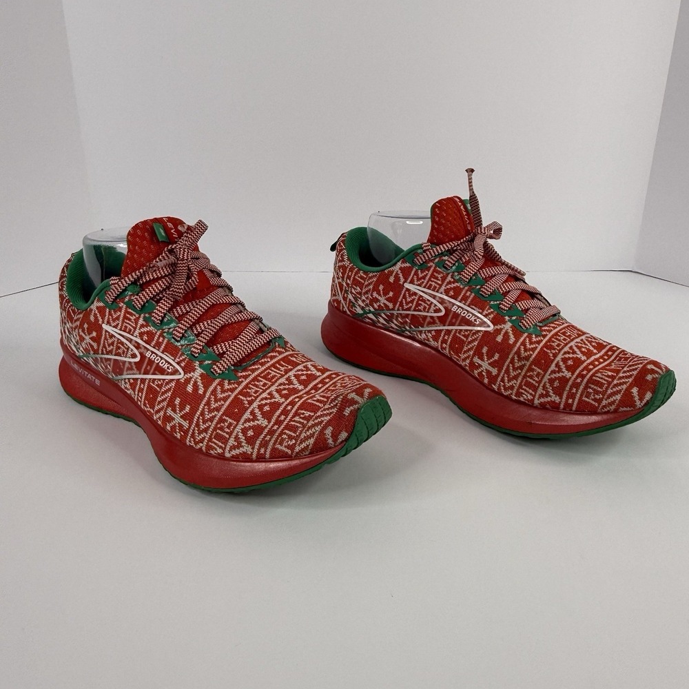 Brooks Levitate 5 Men's Running Shoes Christmas Red Green Run Merry Size 8